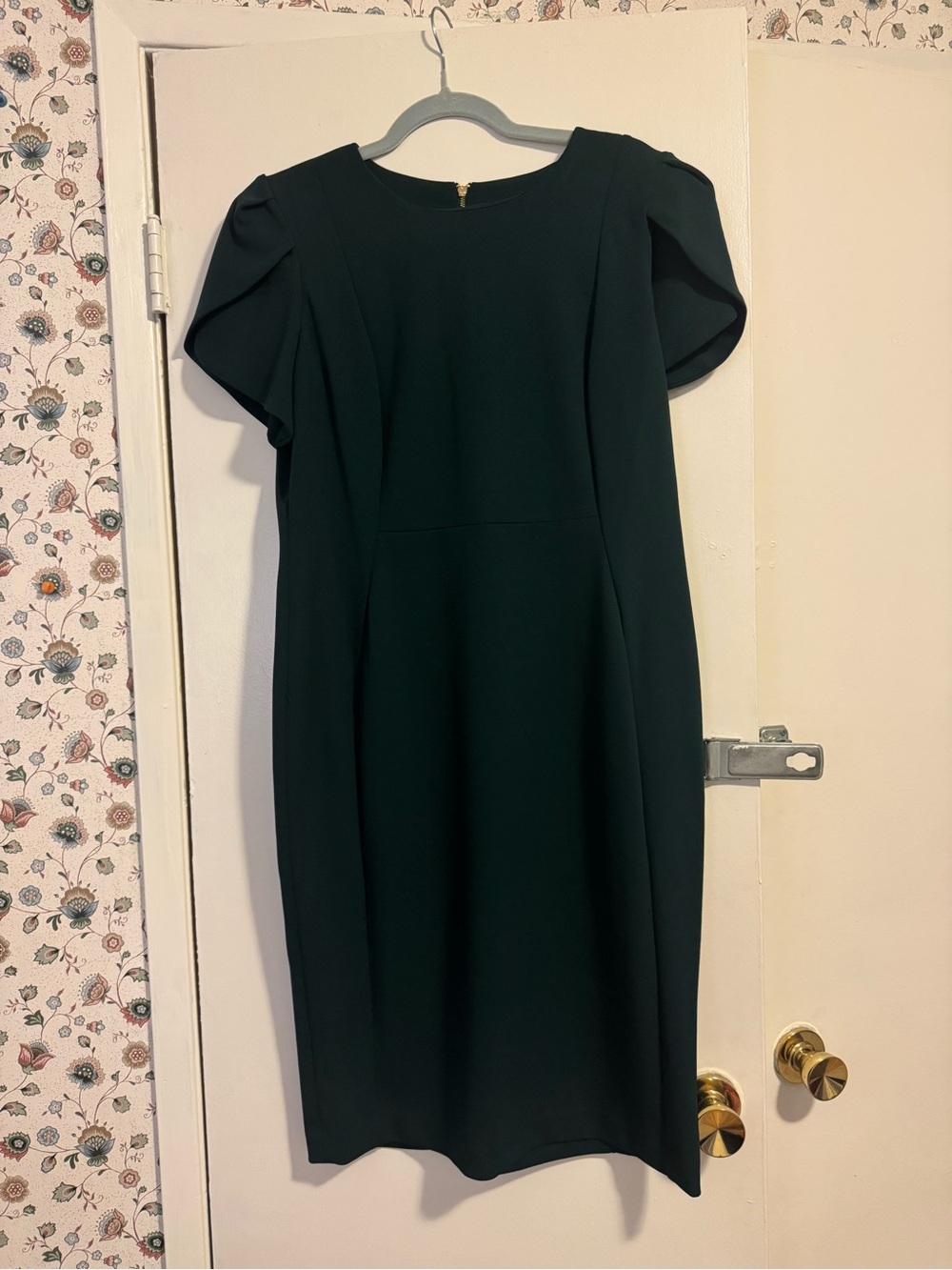 Calvin Klein Dark Green Midi Sheath Dress - Picture 1 of 4